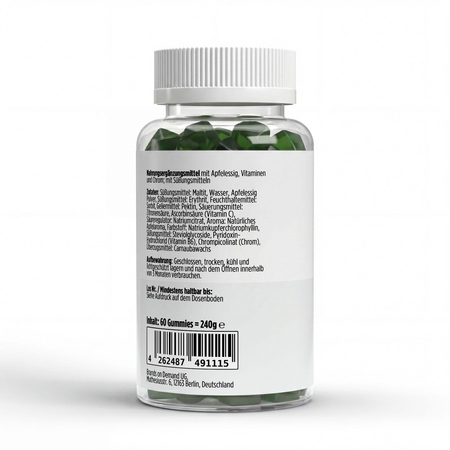 Apple Cider Vinegar + C + B6 + Chromium Gummies - 60 pcs